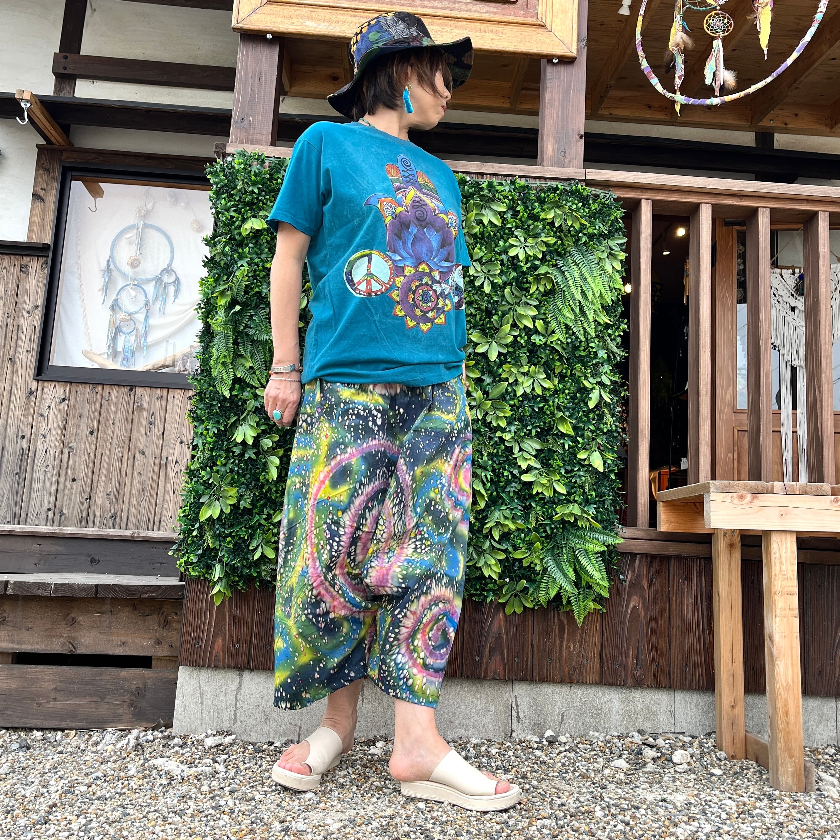 ポケット付きサルエルパンツ | アジアン雑貨ルチュ