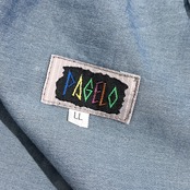 PAGELO パジェロ シャンブレー ジップアップ 多機能ポケット ワーク ベスト サイズ LL /ブルー系 メンズ