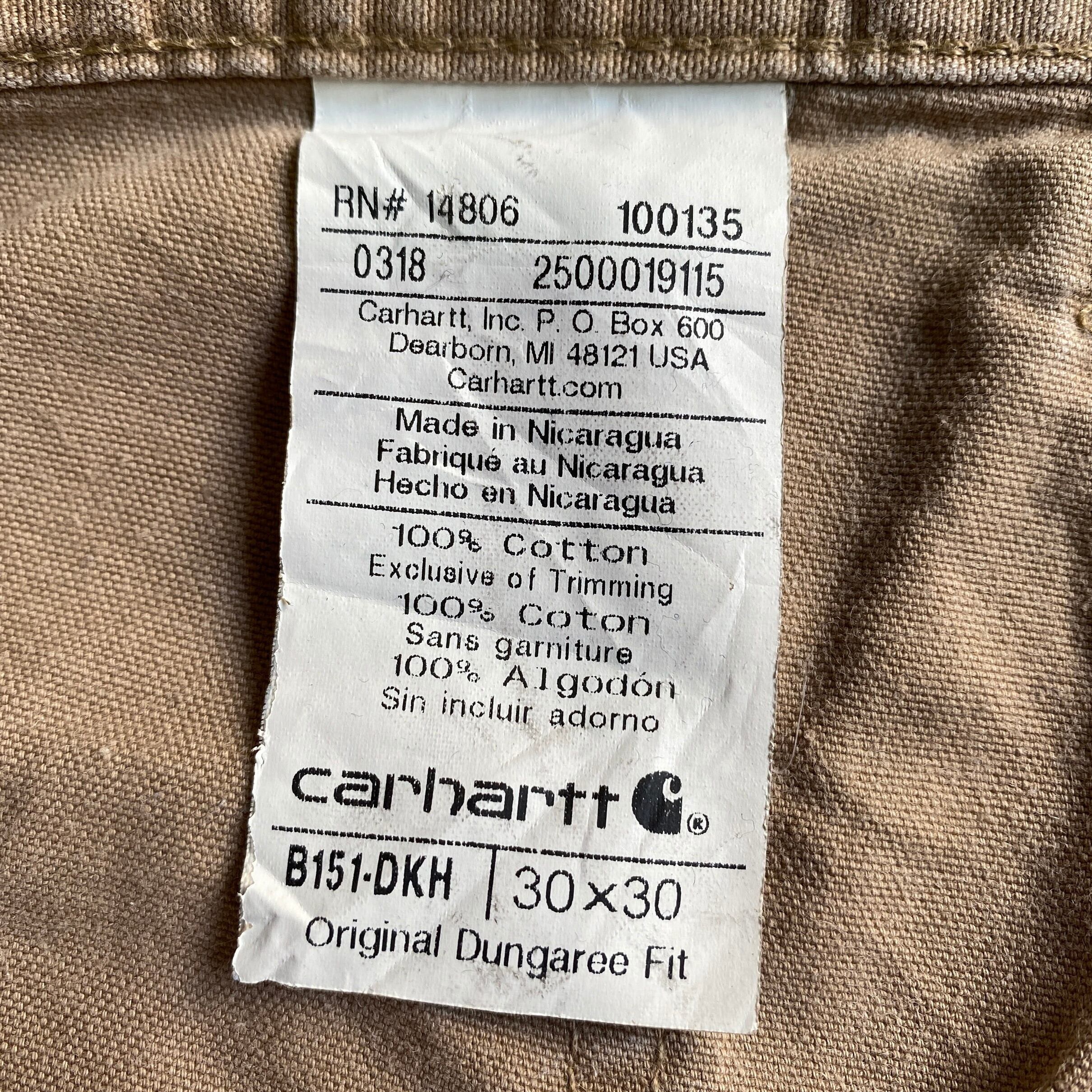 00s Carhartt Dungaree Fit USA製 ベージュ パンツ 00年代 Carhartt カーハート ダック地 ダブルニー ペインターパンツ