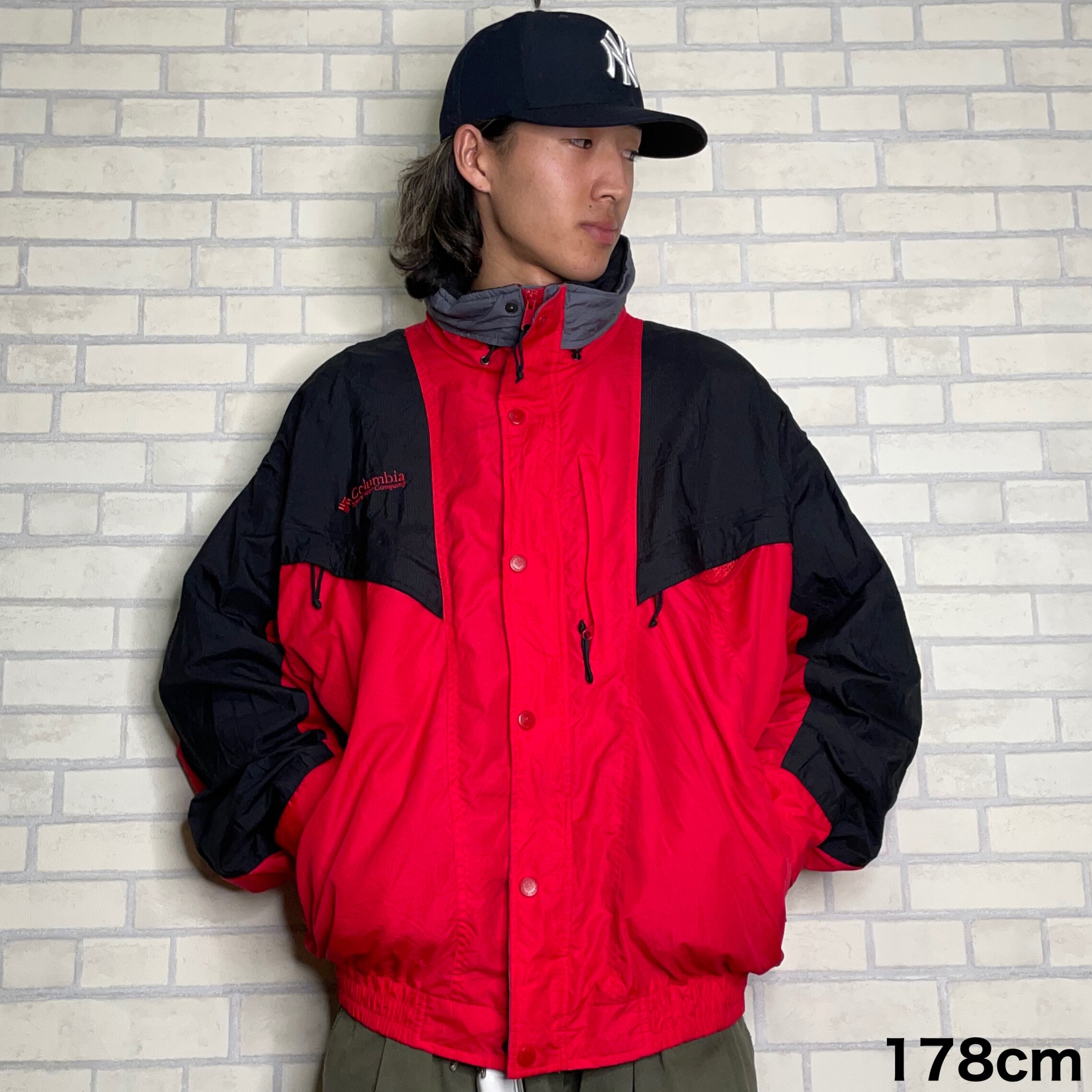 Columbia マウンテンジャケット 2XL Kestrel レッド×ブラック ワン 