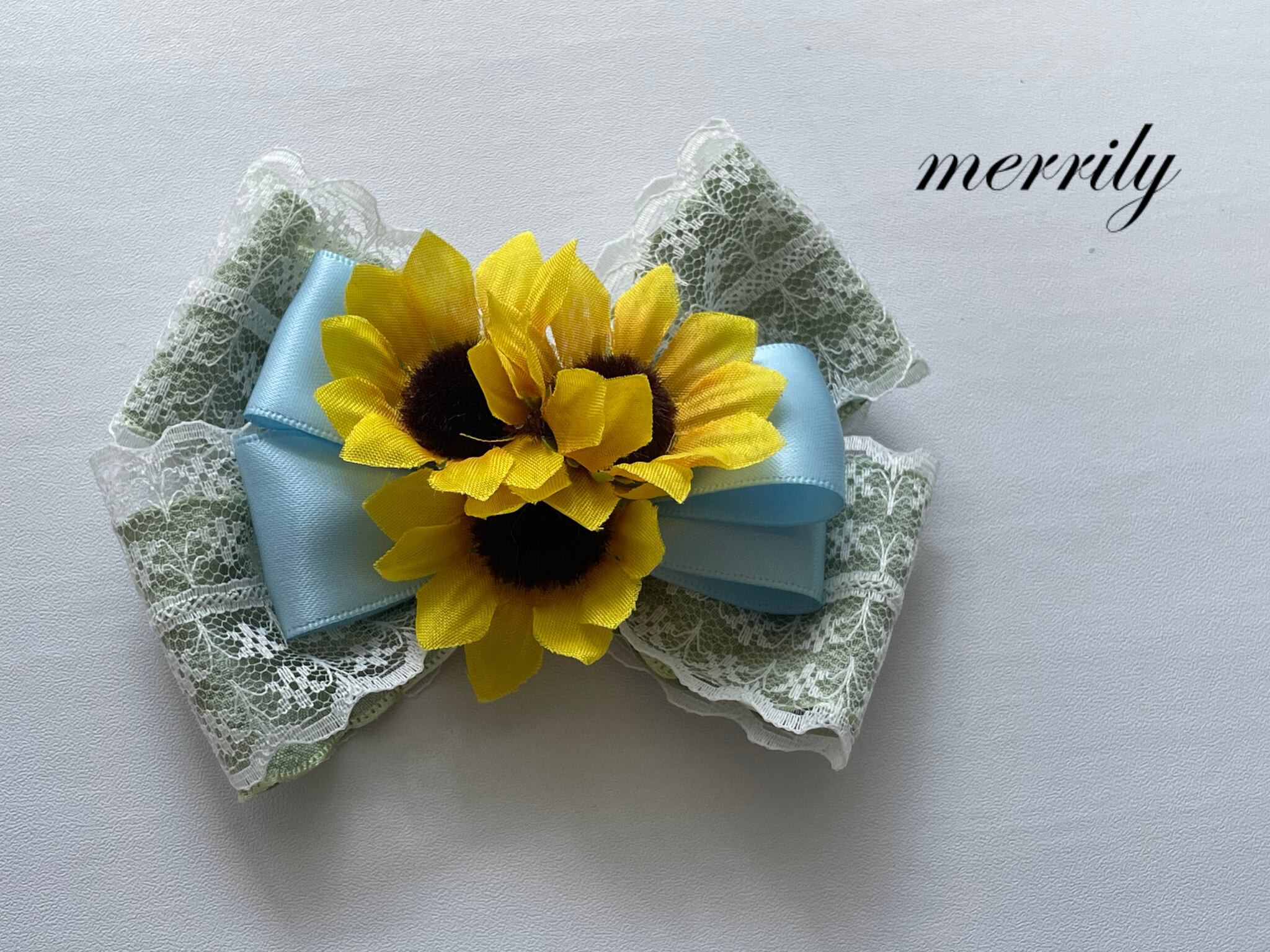 mili★★ひまわりDXチョーカー 限定】デニムひまわりチョーカー &リボン | m@rihana