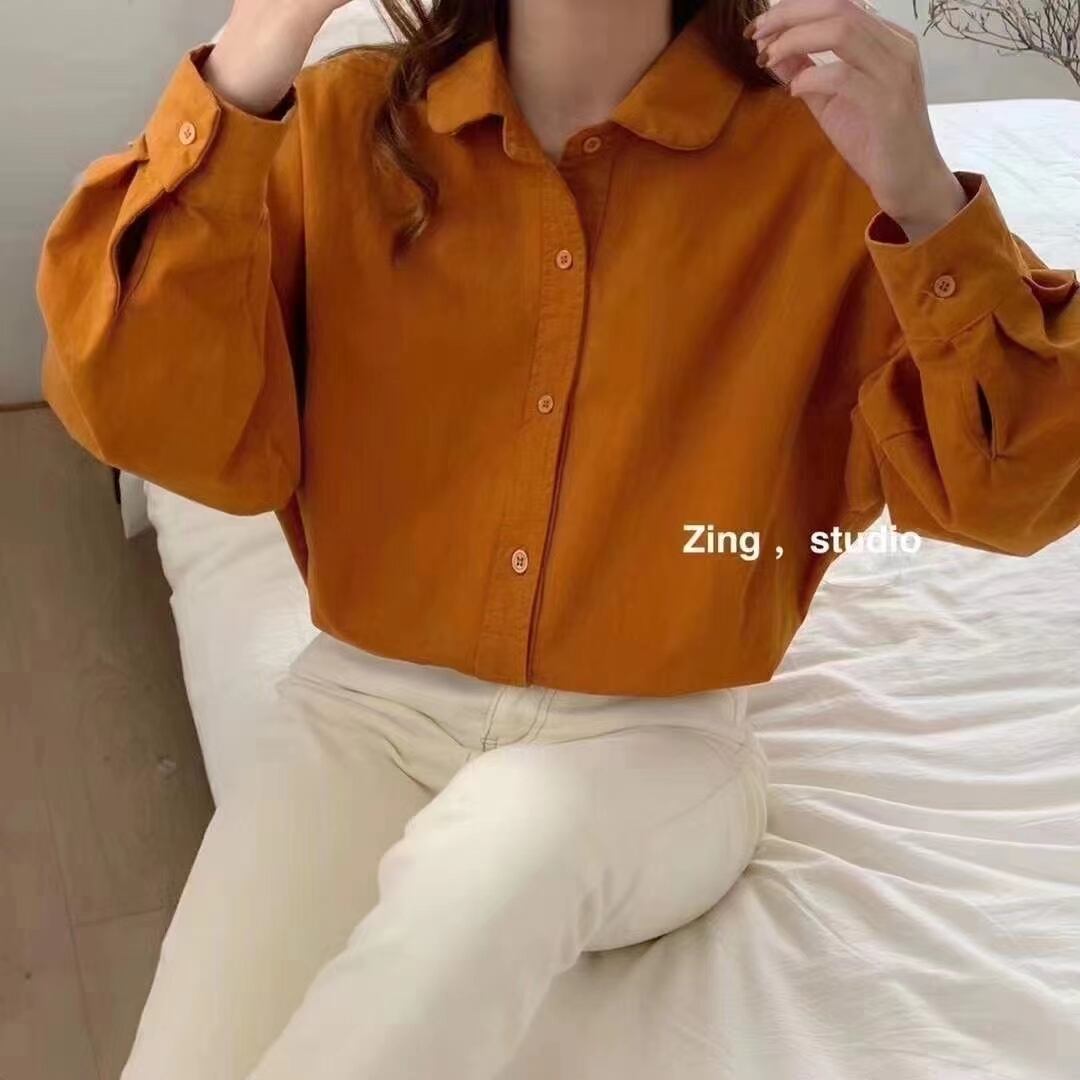 ラウンドカラーオーバーシャツ　AJ2205-D17　　