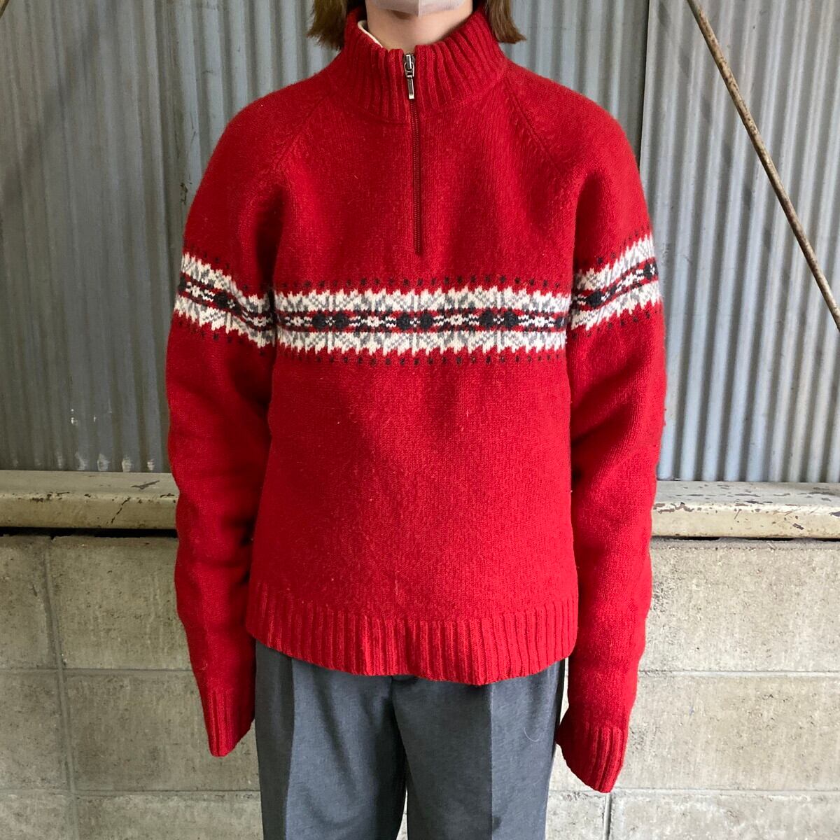 Woolrich ウールリッチ 80s ヴィンテージ 長袖 切り替え WOOLRICH 赤 