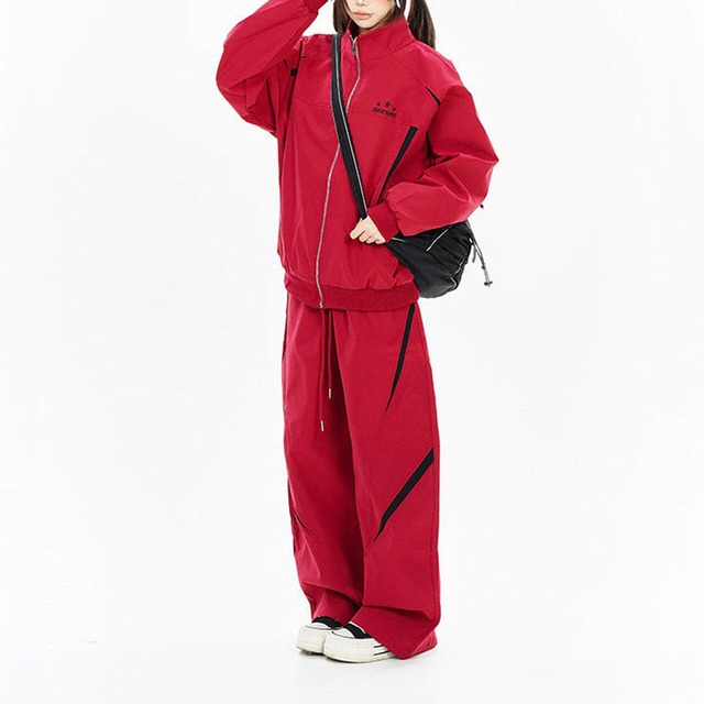 シャープカーブラインボリュームワイドパンツ 2col   R02872