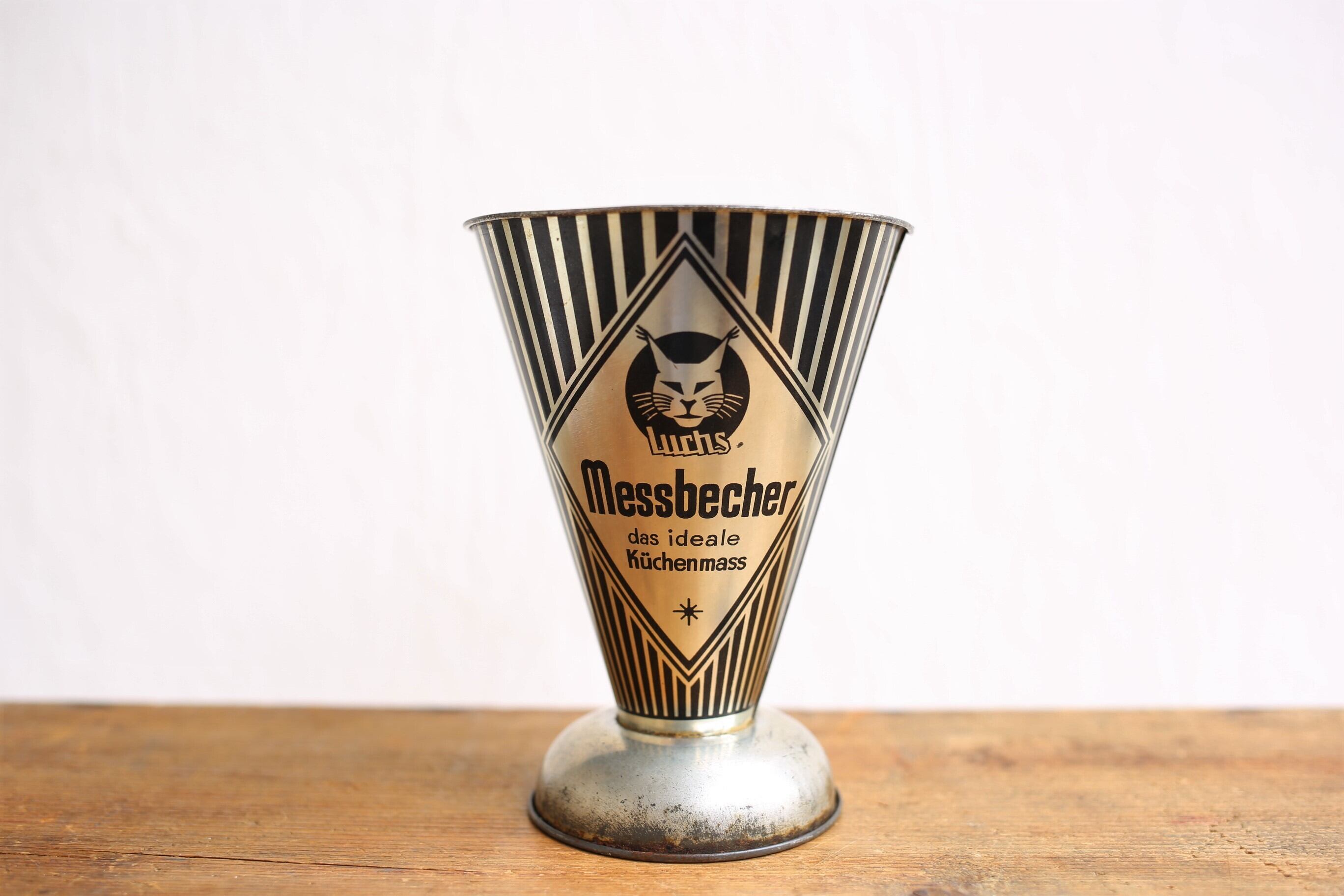 ドイツ ヴィンテージ Luchs 西ドイツ製 メジャーカップ 計量カップ (黒) N-01414