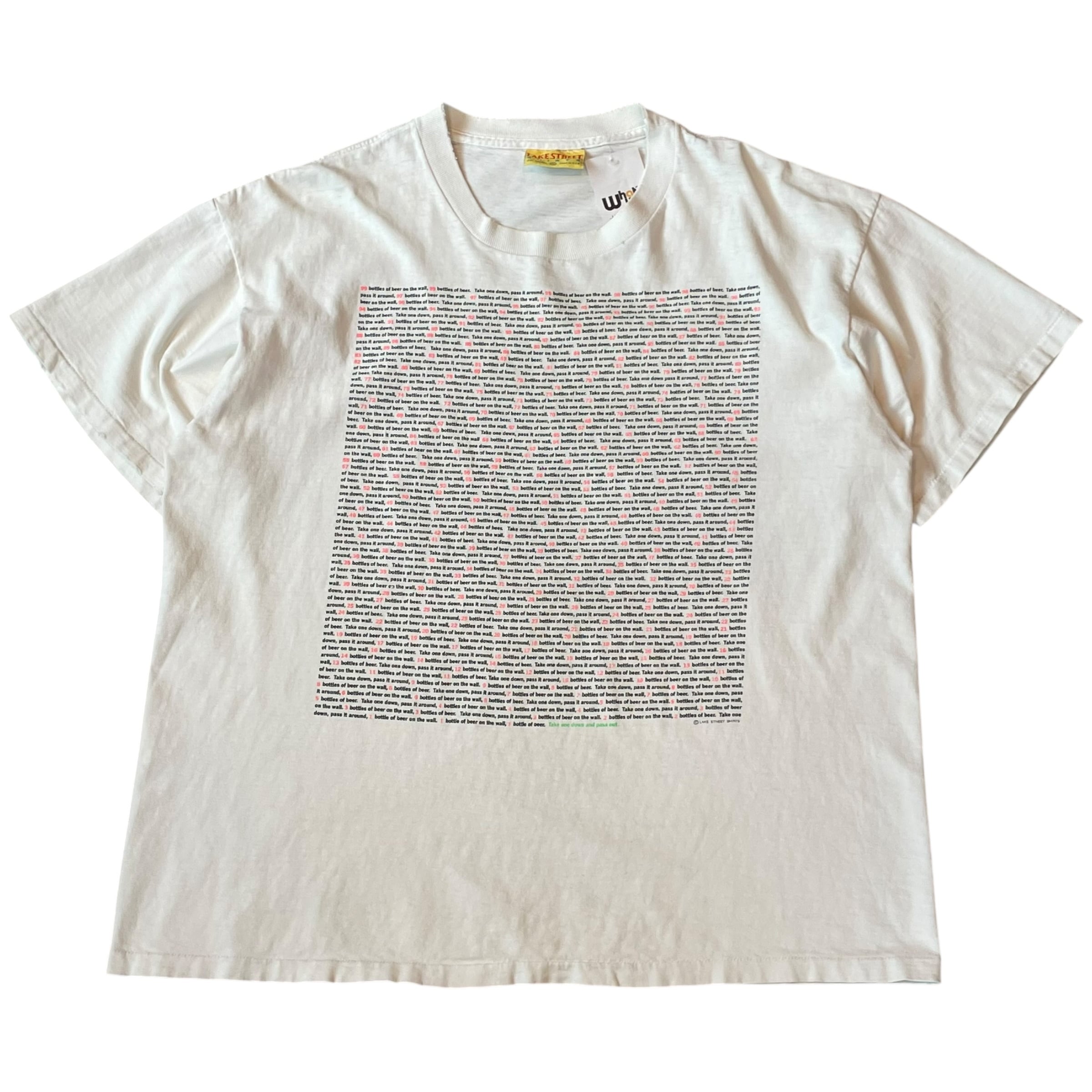 90s LAKE STREET SHIRT "99 Bottles of beer × Moose" Test print? T-shirt