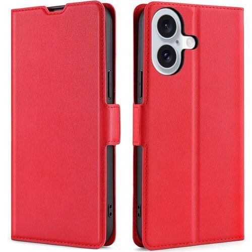 iPhone 16 ケース 手帳型 薄型 軽いケース アイホン 16 手帳型ケース アイフォン 16 ケースカバー アイフォン16 スマホケース iPhone16 手帳ケース iPhone16ケース アイフォン16ケース 携帯カバー 適用 BonwFzin 軽量 薄いケース 炭素繊維調 PU レザー マグネット 手帳 カード カードケース カード収納 耐衝撃 カード入れ スタンド レッド 2817