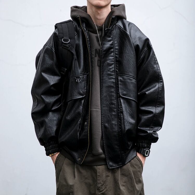 ★LOOSE BIKE WEAR STAND UP COLLAR TOP　　　A0871