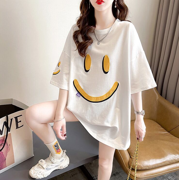 【春夏新作】ファッションTシャツ♪ブラック/ホワイト2色展開◆