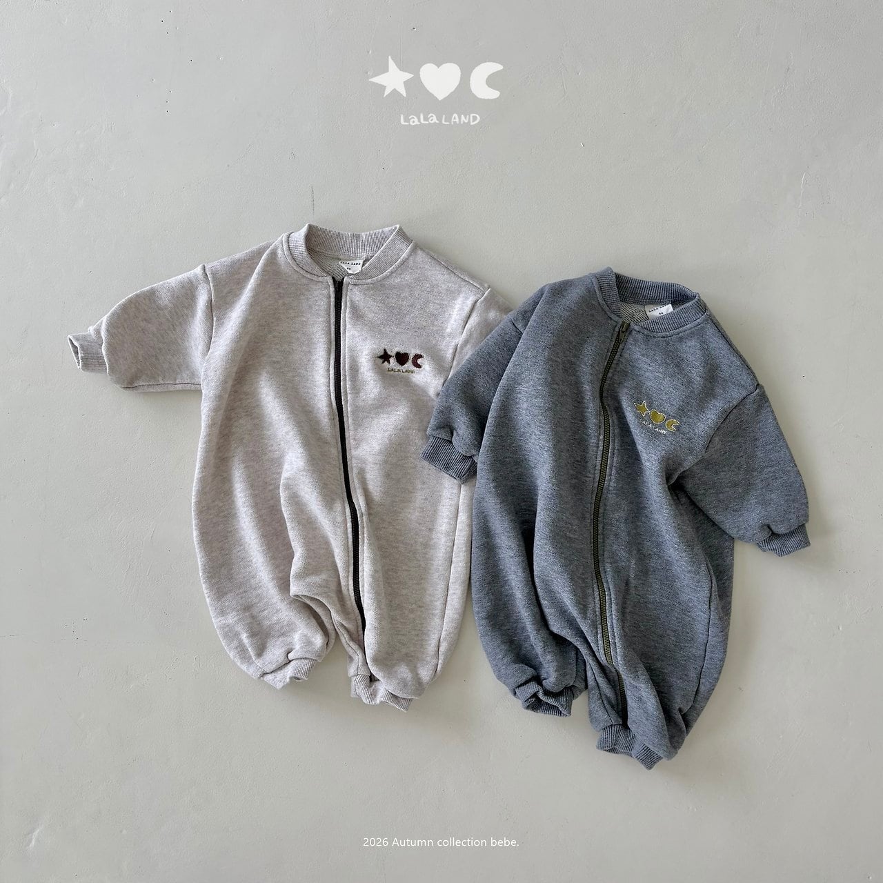 【予約商品】bebe terry zip-up suit