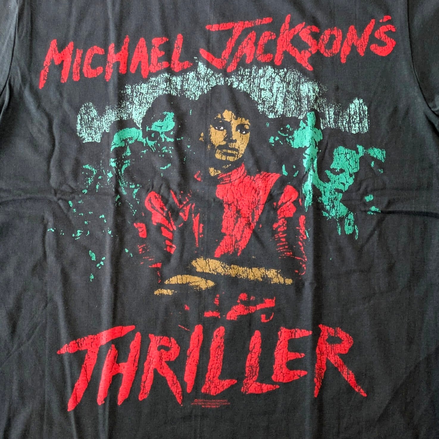 【マイケル・ジャクソン（Michael Jackson) 】『Thriller ( スリラー )』Tシャツ / ビンテージ加工 〚アメリカン雑貨 アメトイ〛