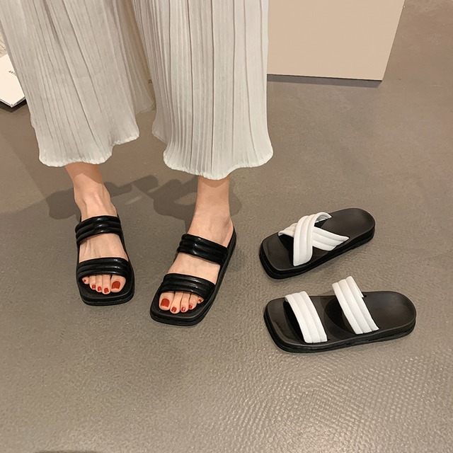 サマーカジュアルサンダル 靴 シューズ ミュール 夏物 ビーチ フェイクシューズ72575291872