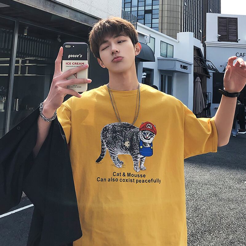 全3色 Tシャツ カットソー プリント カジュアル おしゃれ