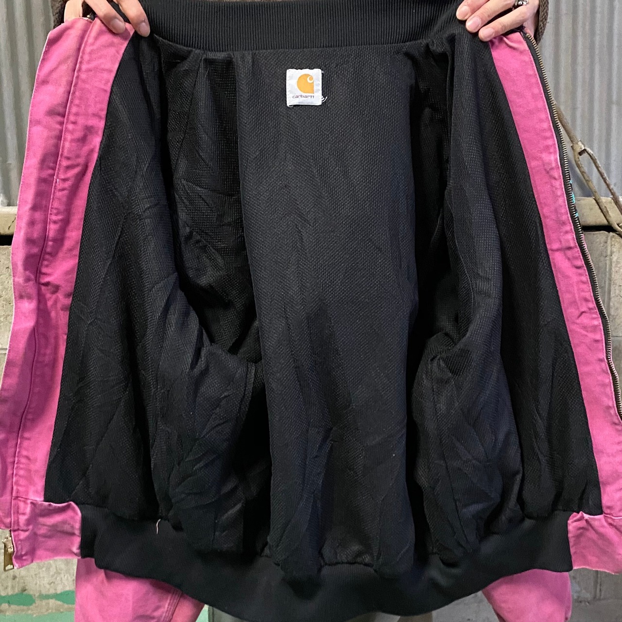 レアカラー Carhartt カーハート ネイティブ柄 切り替え ダック地 