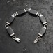 Vintage Silver Onyx Chain Bracelet [MEXICO STERLING × Onyx] Hexagon Design