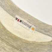 70s 80s VAN JAC ヴァンヂャケット バック アーチロゴ スウェット トレーナー S/ライトグレー系 メンズ アイビー トラッド ビンテージ