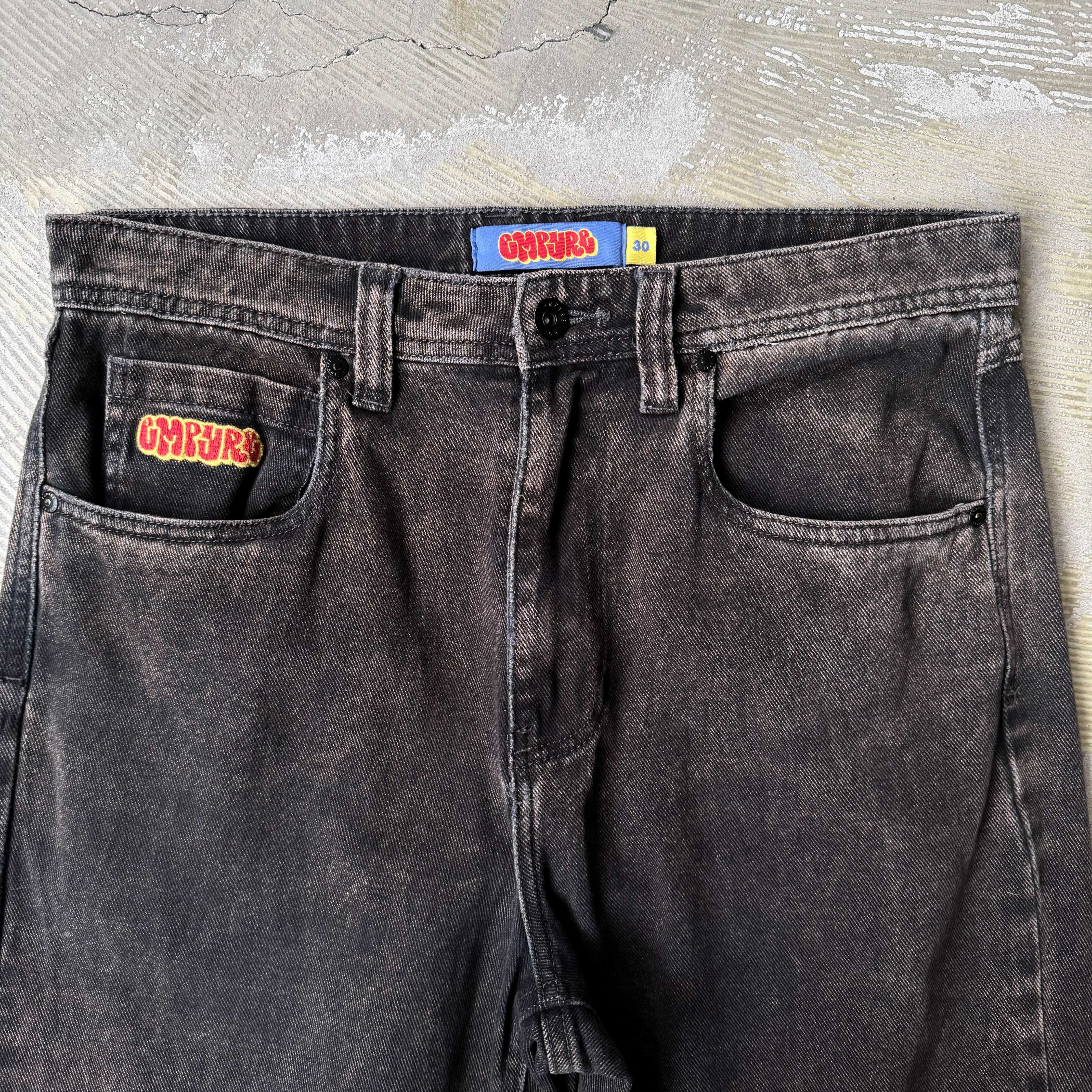 FADE BLACK GRADATION COLOR WIDE SILHOUETTE DENIM PANTS / フェード