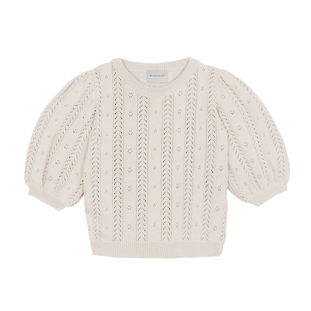 【Last1 4y】MIPOUNET／NORA COTTON OPENWORK SWEATER