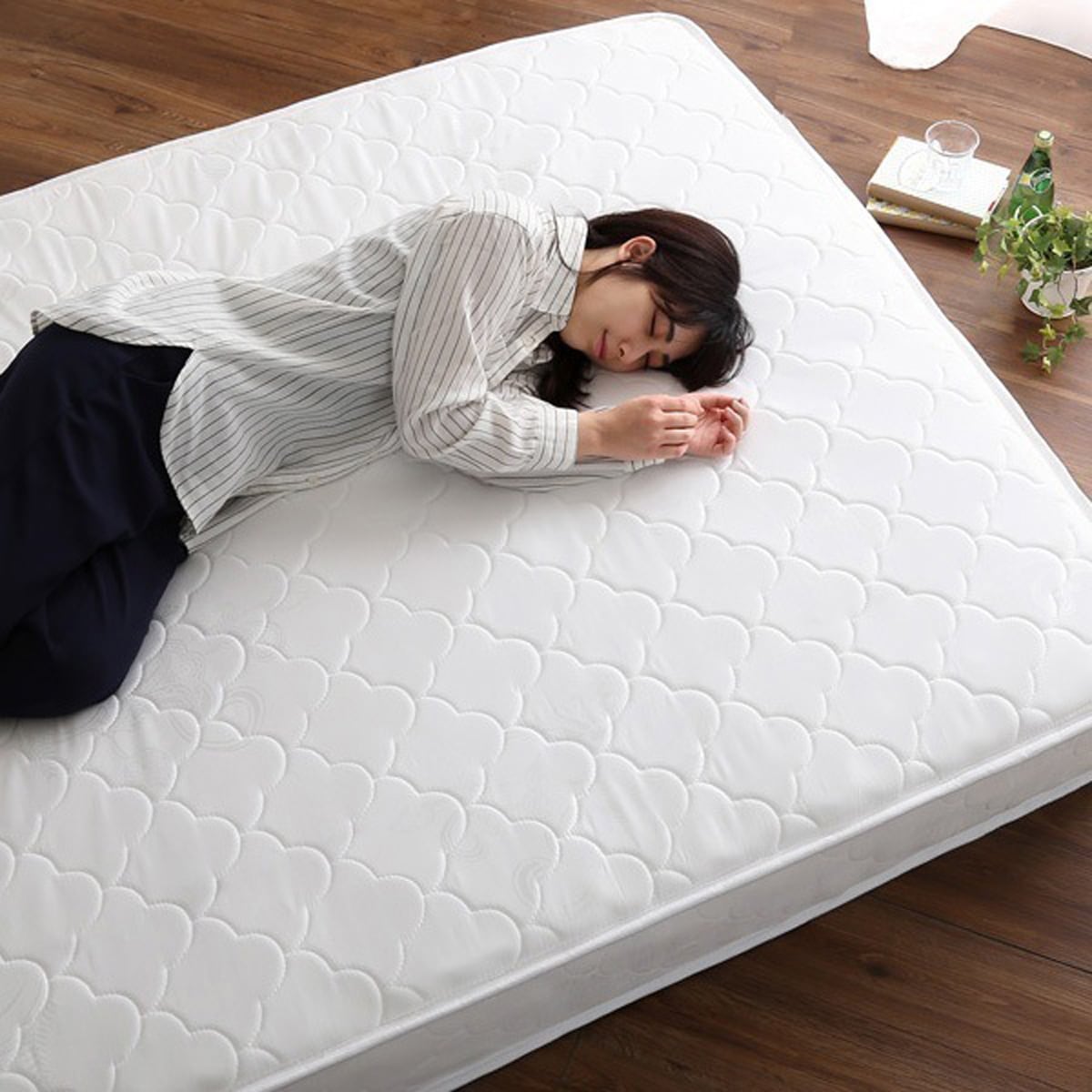 ロール梱包片面仕様 ポケットコイルマットレス クイーンサイズ 寝具