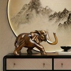 ヴィンテージ象の置物 ２種類 樹脂彫刻 動物彫刻 アニマルオブジェ