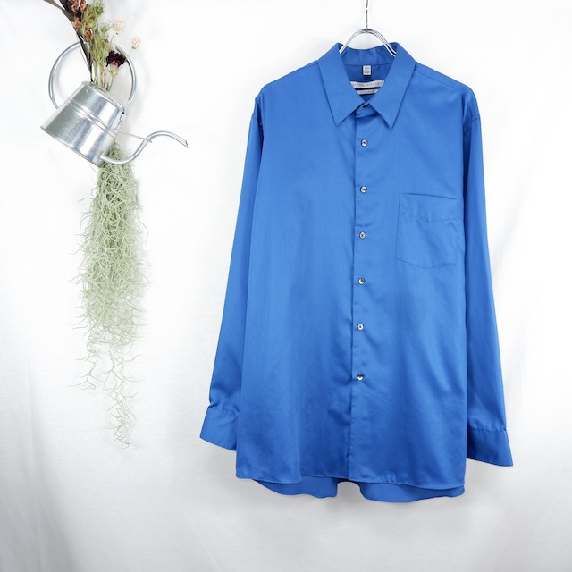 [XL] GEOFFREY BEENE Blue Dress Shirt | ジェフリー・ビーン 青 ドレスシャツ