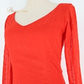 フラメンコ 衣装 ワンピース ドレス 赤 水玉 ボランテ フリル 透け感 長袖 豪華 高級感 おしゃれな ダンス 舞台 発表会 レッド系 フラメンコドレス 舞台衣装 演出用ドレス レディースダンス おしゃれ フリルワンピース 赤ドレス フラメンココスチューム 発表会衣装 ダンスウェア フェスティバル コスチューム