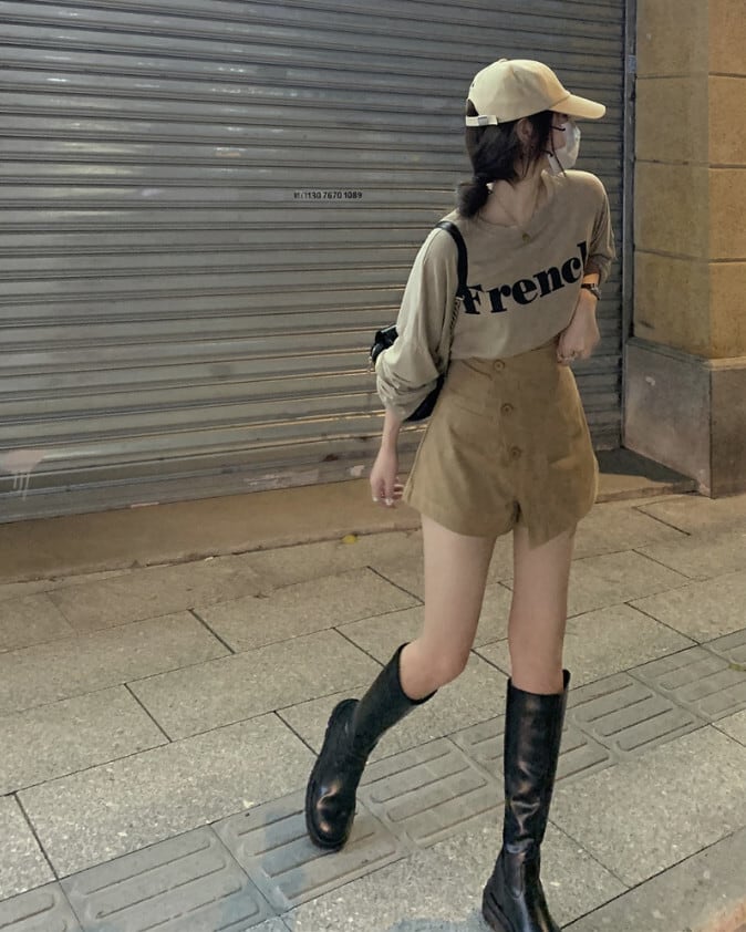 スタイルスタンダードオータムTシャツ ショーツ ロング レトロ 秋物 ブルマー モンロー68110627648