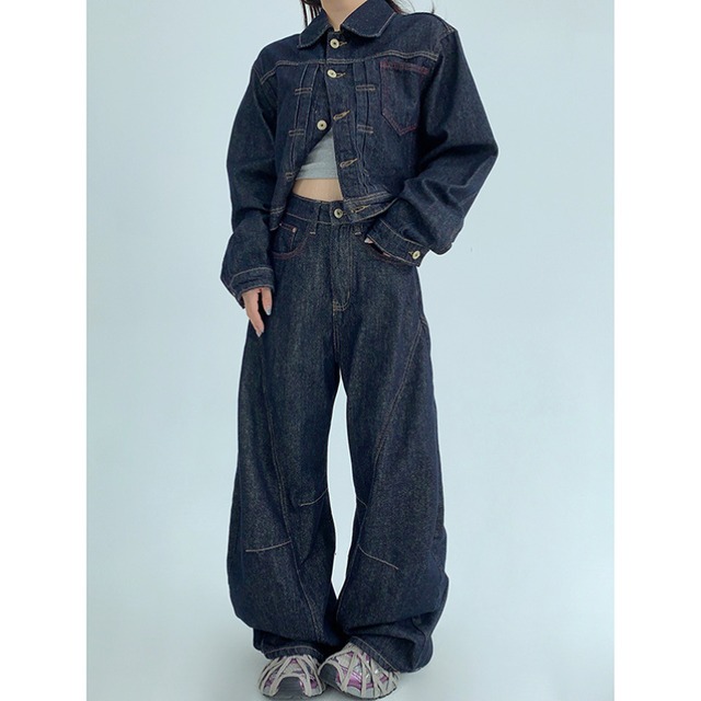 simple denim set-up　デニムシンプルセットアップ　J1269