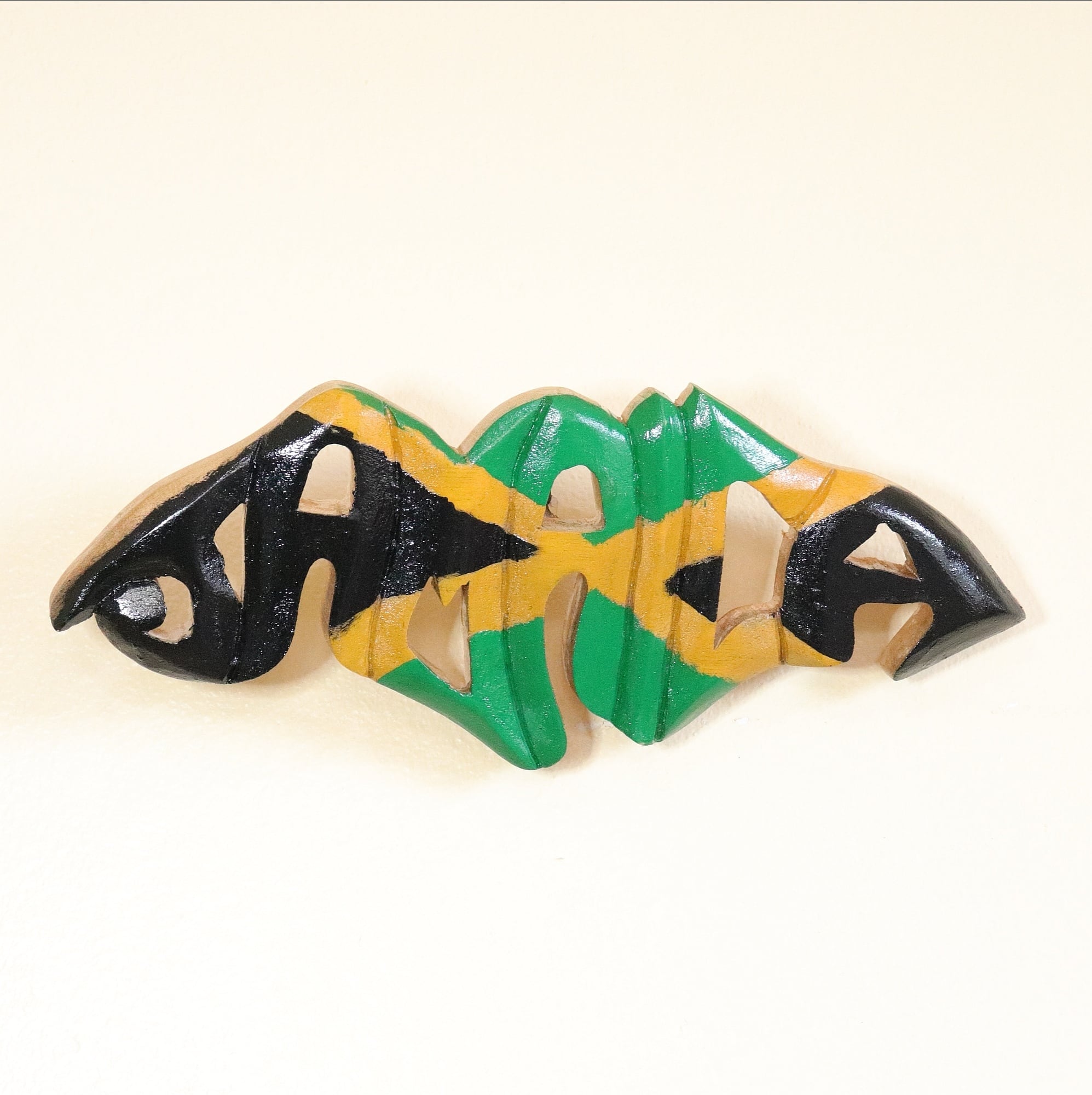 木彫り JAMAICA ジャマイカカラー 国旗柄