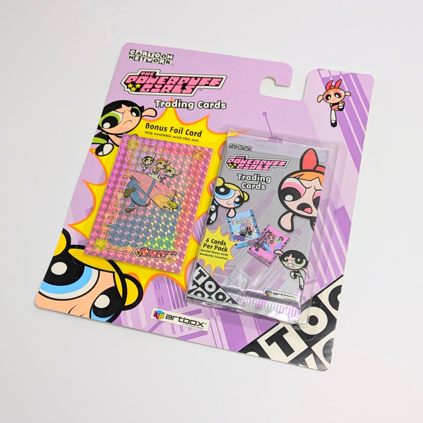 ♧☆DEADSTOCK 2000年製☆ 送料無料!【 パワーパフガールズ( The Powerpuff Girls )】Trading Cards SPECIAL SET カートゥーンネットワーク CARTOON NETWORK / VINTAGEトレカ単品 (1個=6CARDSが2個 +1BONUS Card)〚アメリカン雑貨 アメトイ〛