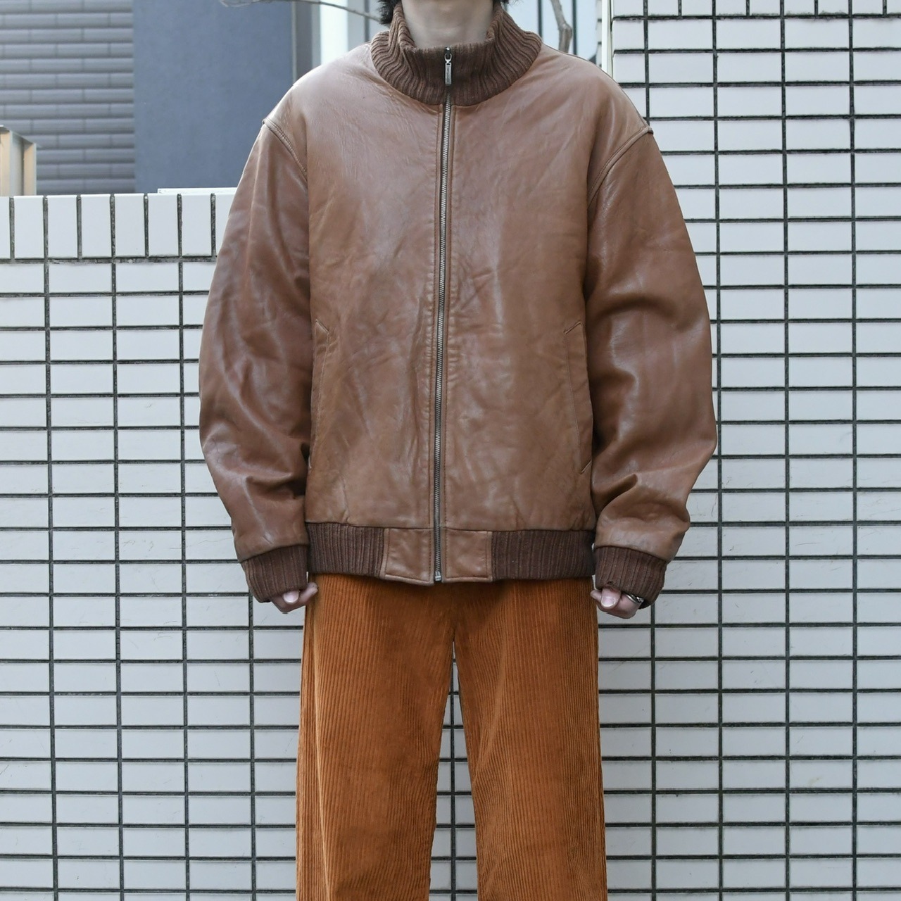 TRAPPER THERMOLITE lining lamb leather blouson
