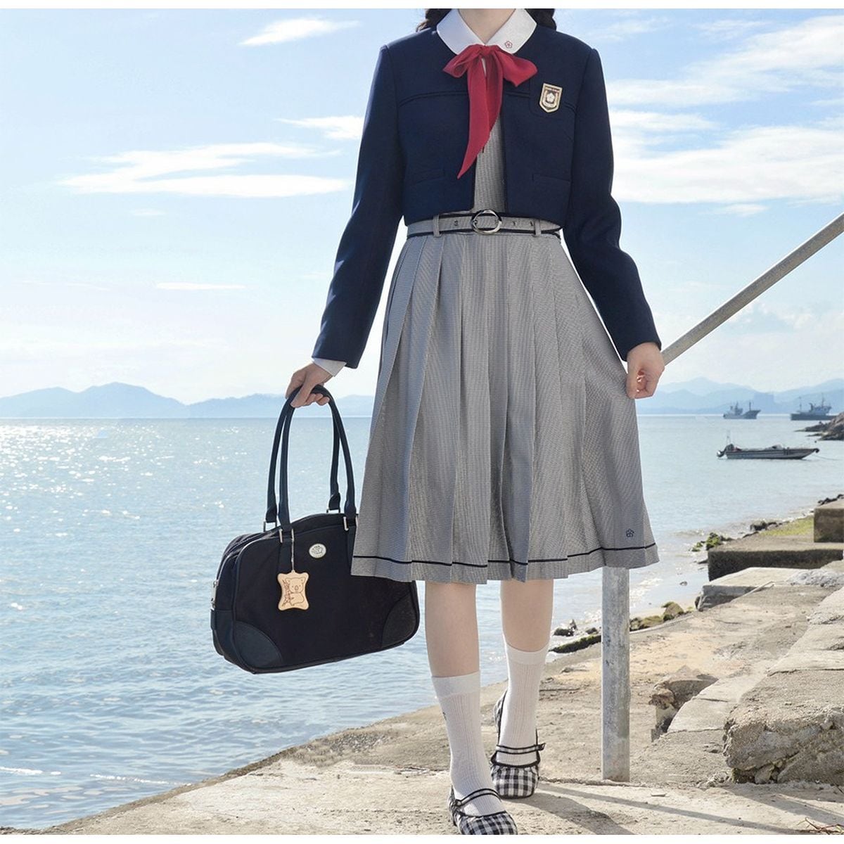 灯台の帰り道 〜グレンチェックプリーツ制服セット〜：ジャンパー