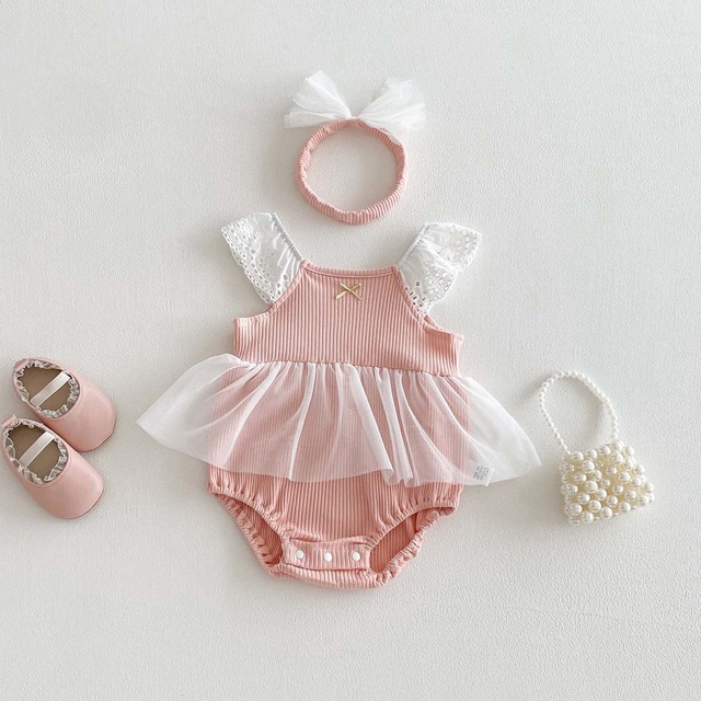 【BABY】チュールフリルリボンロンパース - 11