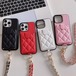 iPhone14 Pro Max 13 12ケース 大人女性 レザー調 ショルダー★ アイフォン13ケース カード収納 チェーン付き 肩掛け 両手開放 インスタ映え★