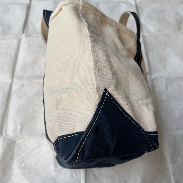 L.L.Bean エルエルビーン トートバッグ ボートアンドトート 80s 二色タグ ネイビー ヴィンテージ 画像5