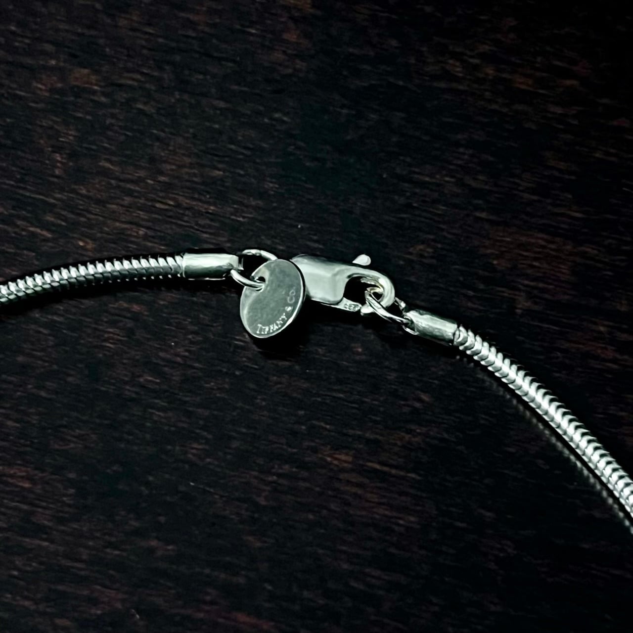 VINTAGE TIFFANY & CO. Snake Chain Necklace Sterling Silver