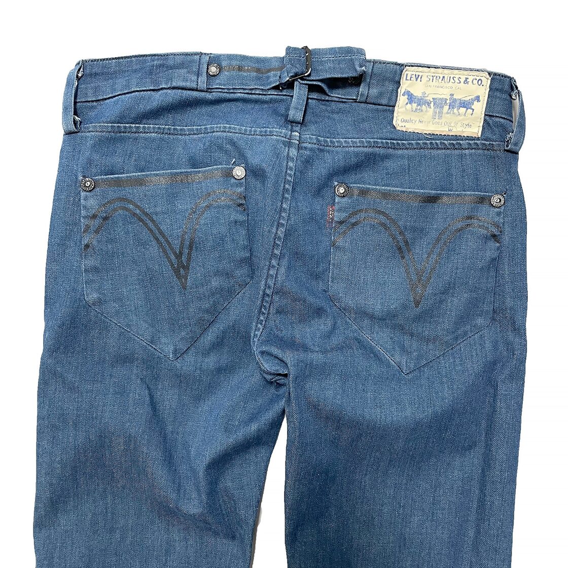 USA 古着 リーバイス 504 ストレート シンチバック ストレッチ デニム 