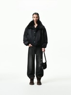 BOOGOOVOGUE Noble Fur Stand Collar Jacket