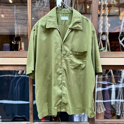 Vintage S / S Italian Color Shirt [Super Spire] [1960s-] Green