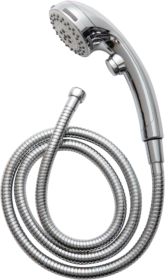 クロームメッキ シャワーヘッド ホース付き OFFO シャワーヘッド ホース付き 高水圧対応 シャワーホースアダプター