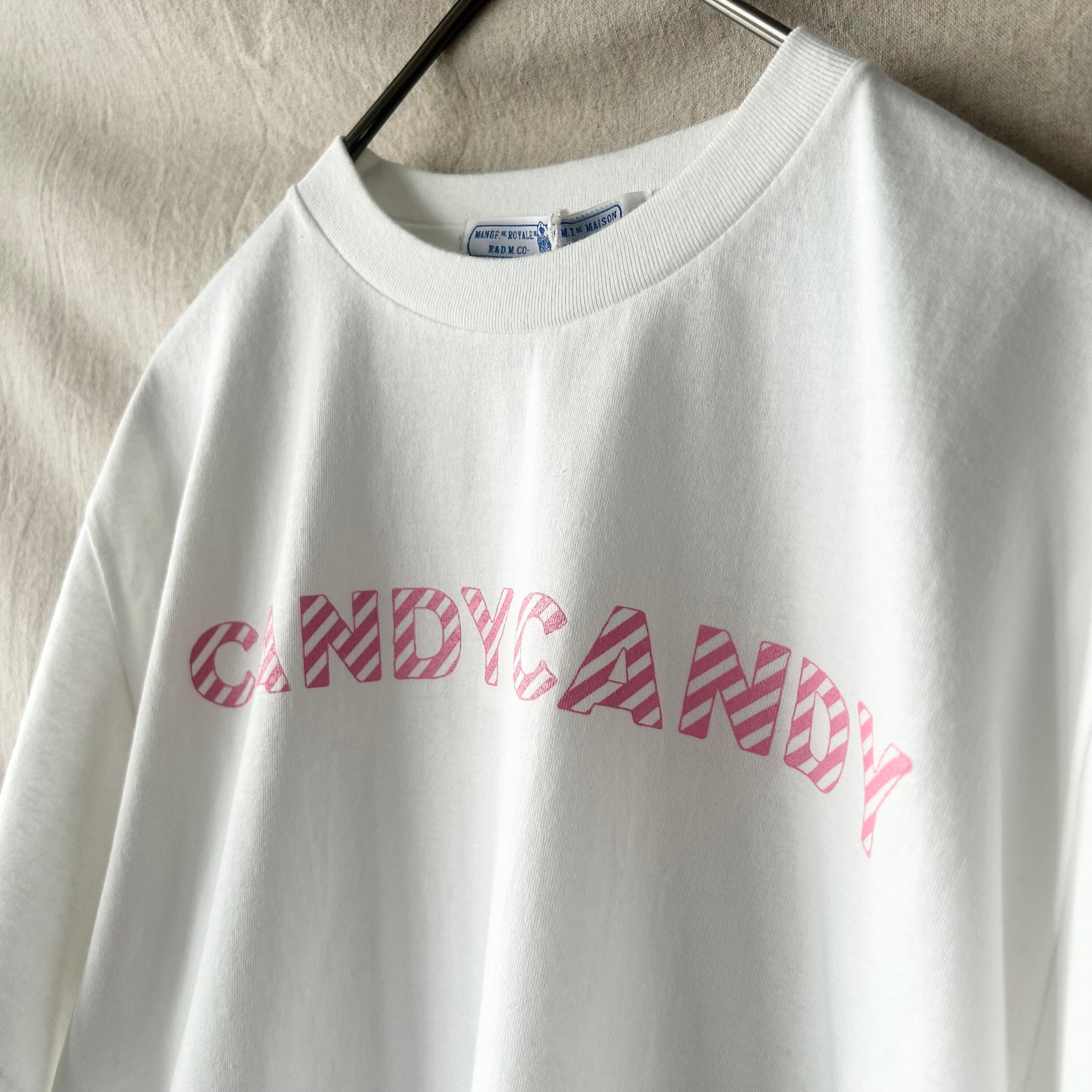 R&D.M.Co- オールドマンズテーラー CANDY CANDY T SHIRT STRIPE Pink