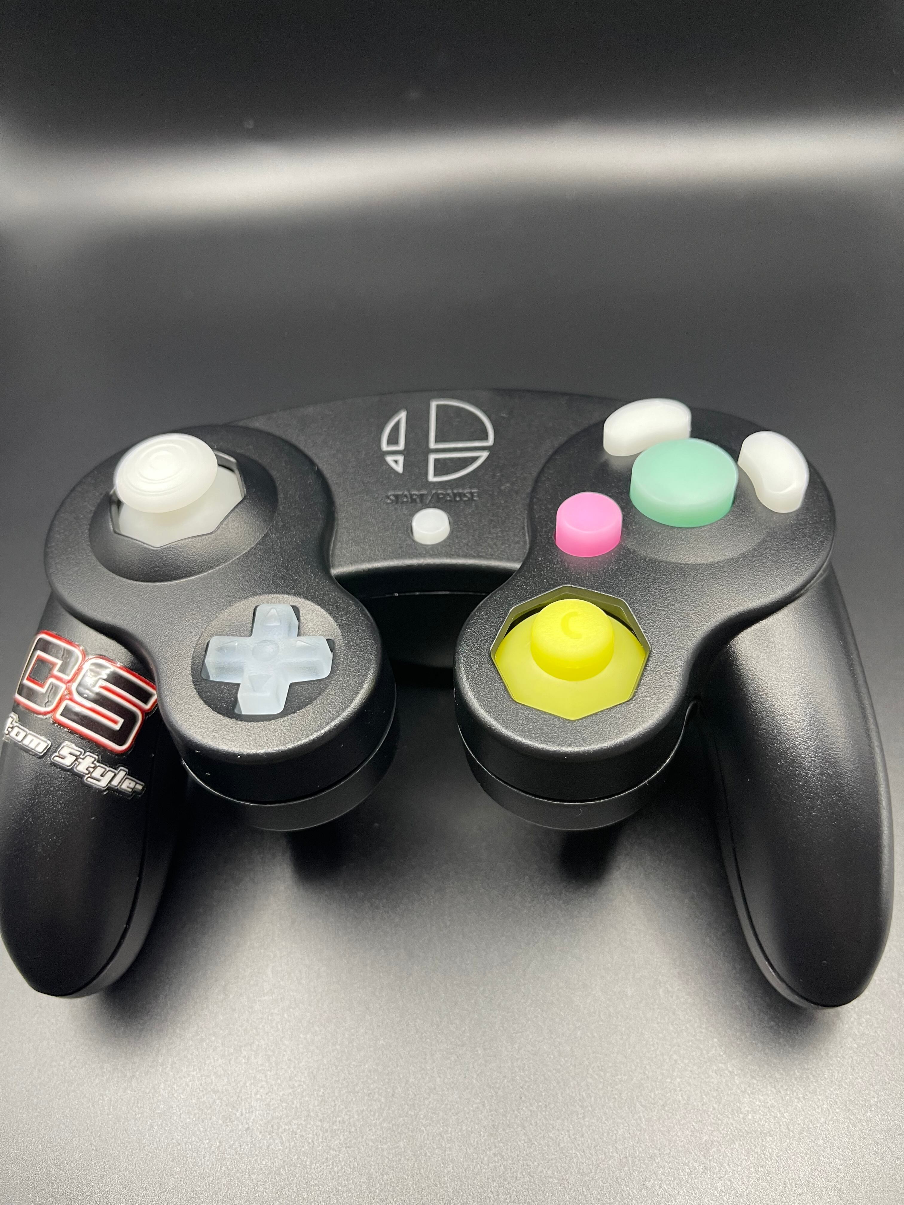 ゲームキューブコントローラー SOPBカスタムボタン（クリアブラック