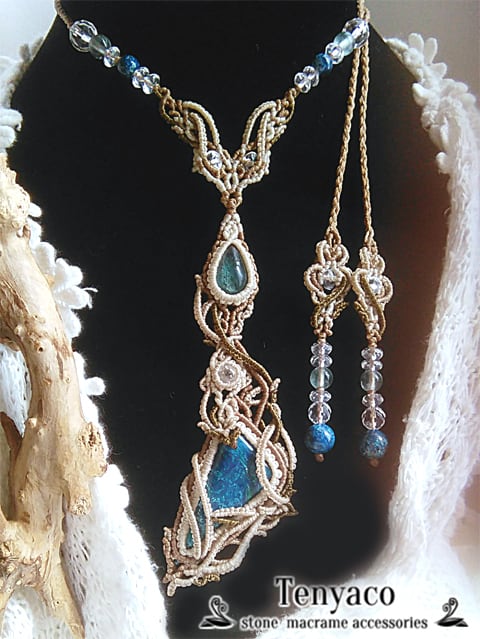 アメジストとシャッタカイトのマクラメネックレス アメジストとシャッタカイトのマクラメネックレス 【公式通販】