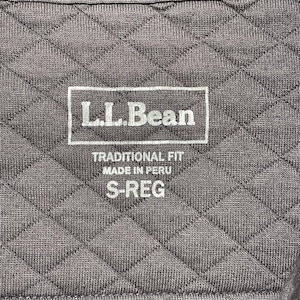 【L.L.Bean】ハーフボタン スナップ キルティング スウェット 刺繍ロゴ ワンポイント エルエルビーン アメリカ古着