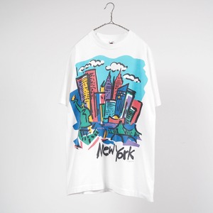 90’s NEWYORK souvenir T-shirt L USA製 Tシャツ ホワイト