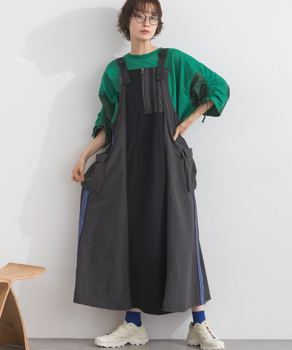 シルケットツイルトラックジャンパースカート K52076 【restock