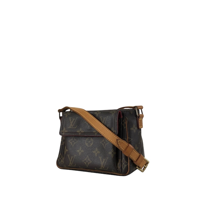 LOUIS VUITTON ルイヴィトン モノグラム ショルダーバッグ ブラウン PVC レザー vintage ヴィンテージ オールド  53bcj4