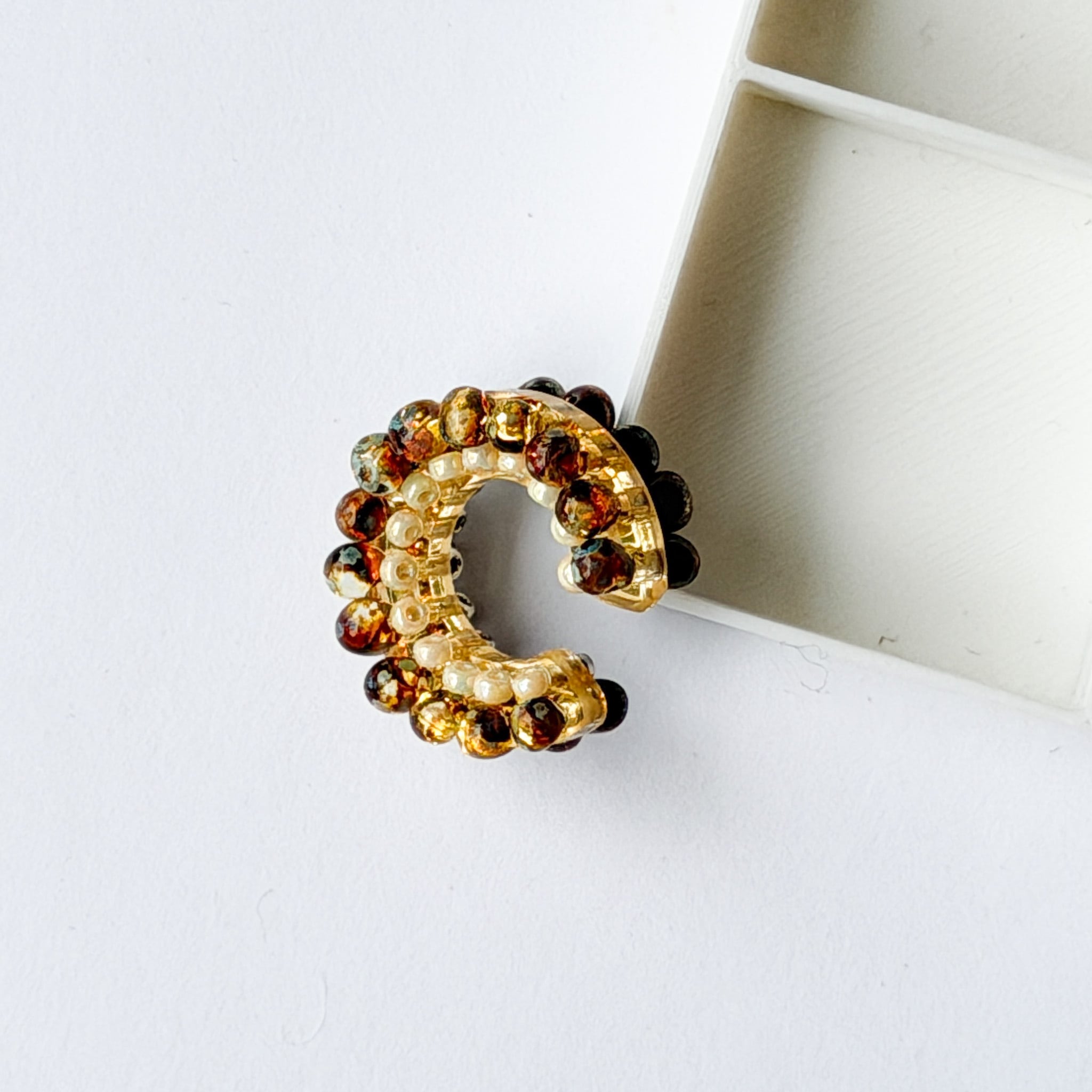 puzzle ring ear cuff 'bicolor' [18]