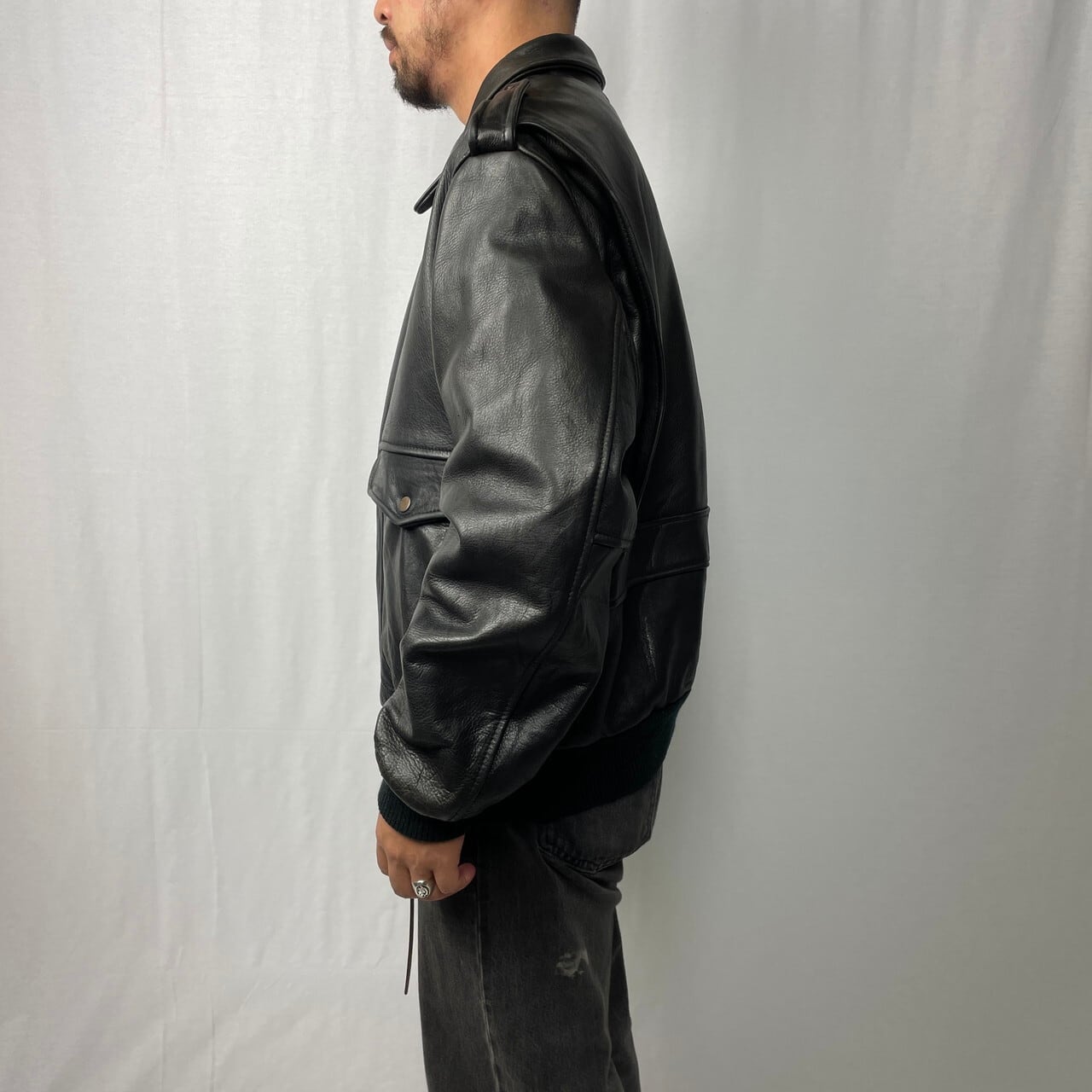 ヴィンテージ UNKNOWN G-1タイプ レザー フライトジャケット メンズXL