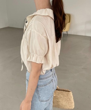 《即納商品》verni blouse (ivory / beige / black)